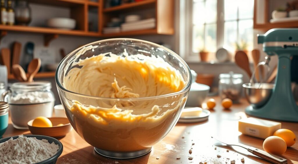 mixing batter for gluten free pound cake